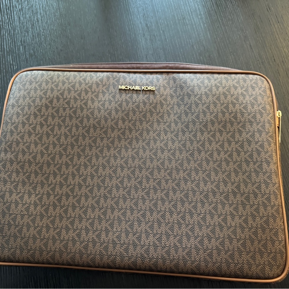 Michael Kors Brown Monogram Laptop Bag